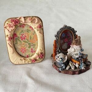 Vintage Victorian Vanity Photo Frame & Boyds Bears Decor